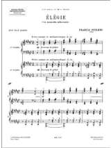 Elégie - 2 Pianos - POULENC - Partition - Piano